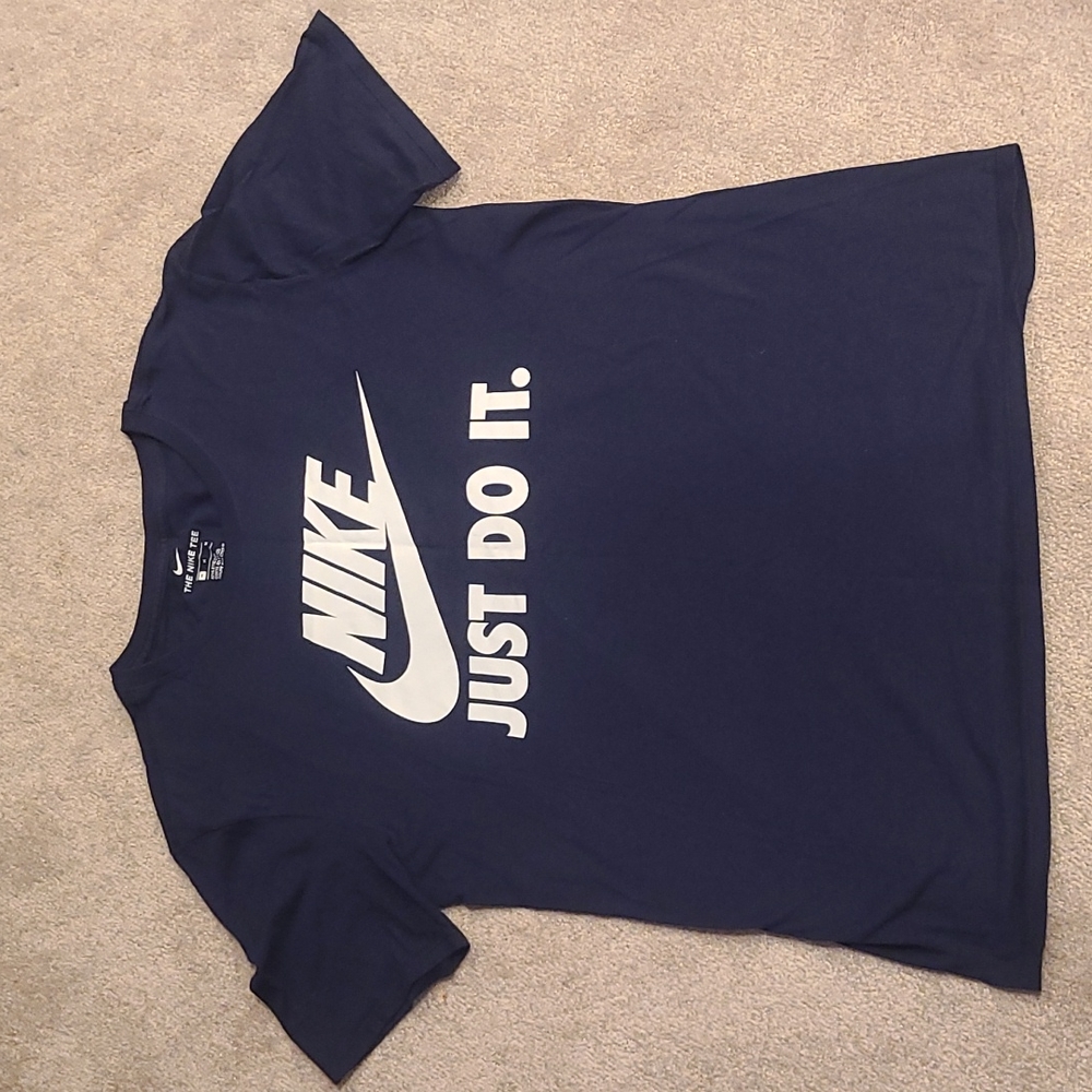 Nike Blue Logo T-shirt, M